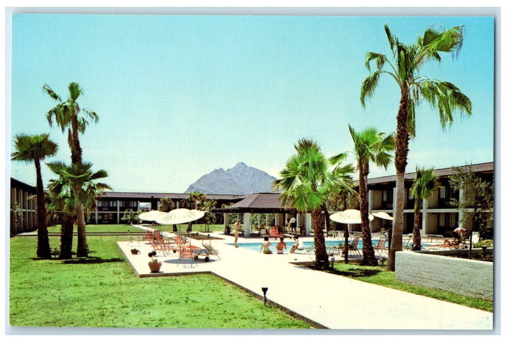 c1960's Doubletree Inn And Restaurant Pool Scene Scottsdale Arizona AZ Postcard