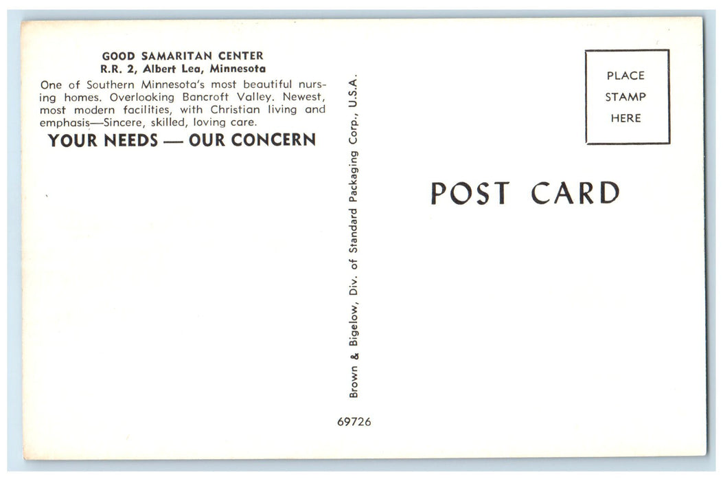 c1960's Good Samaritan Center Exterior Roadside Albert Lea Minnesota MN Postcard