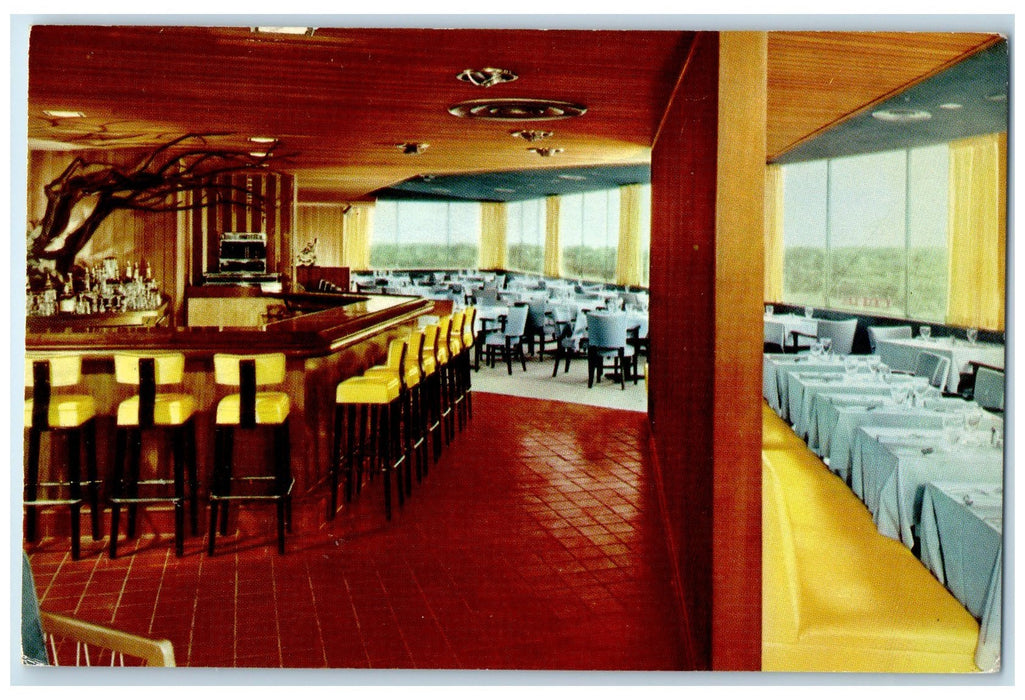 c1950 The Tree Top Room Overlooking Red River Valley Fargo North Dakota Postcard