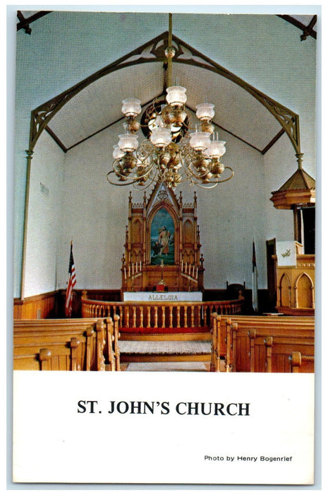 c1977 St. John's Church Cass County Historical West Fargo North Dakota Postcard