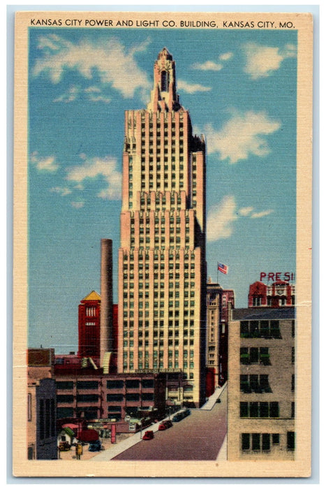 c1940's Kansas City Power & Light Company Building Kansas City Missouri Postcard