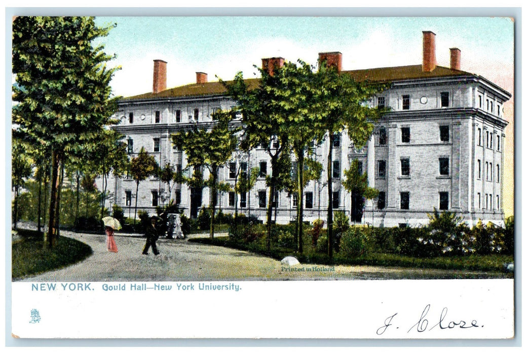 c1940's Gould Hall New York University Exterior New York City New York Postcard