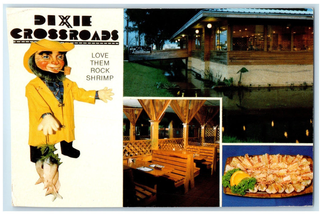 1991 Dixie Crossroads Seafood Restaurant Titusville Florida FL Posted Postcard