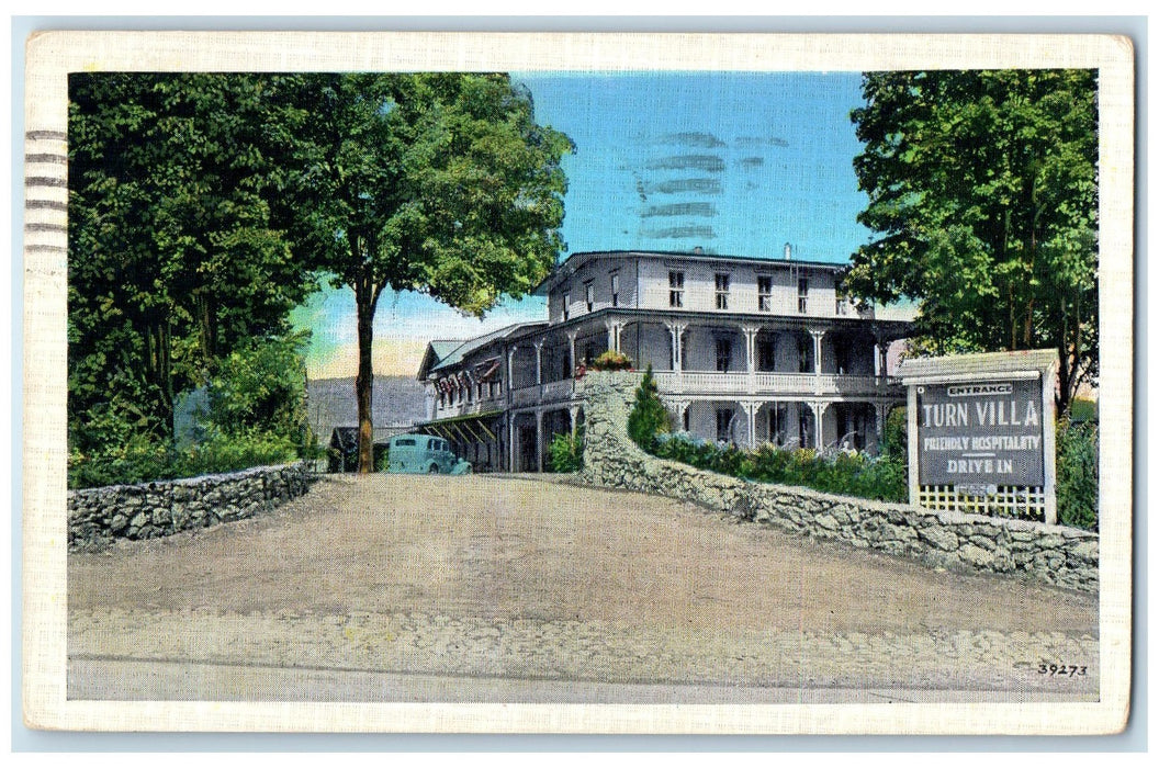 1938 Turn Villa Picturesque Delaware Valley Rockville Connecticut CT Postcard