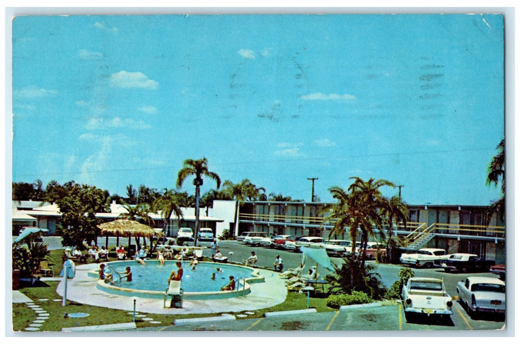 1966 Cabana Inn Motor Hotel Pool View Fort Lauderdale Florida FL Posted Postcard