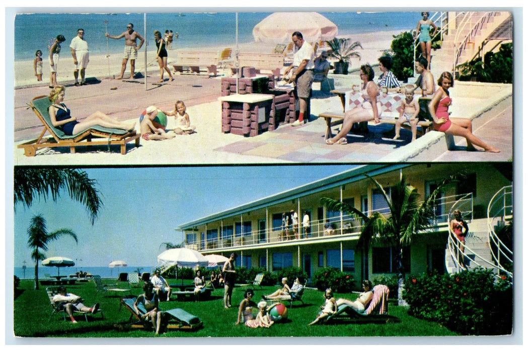 1960 Castaways Motel And Apartments St. Petersburg Florida FL Posted Postcard