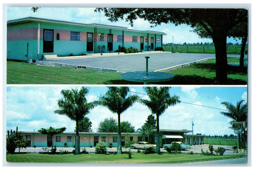c1960s Waldessa Motel Exterior Roadside Belle Glade Florida FL Unposted Postcard