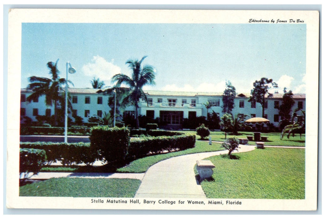 c1920 Stella Matutina Hall Barry College For Women Campus Miami Florida Postcard
