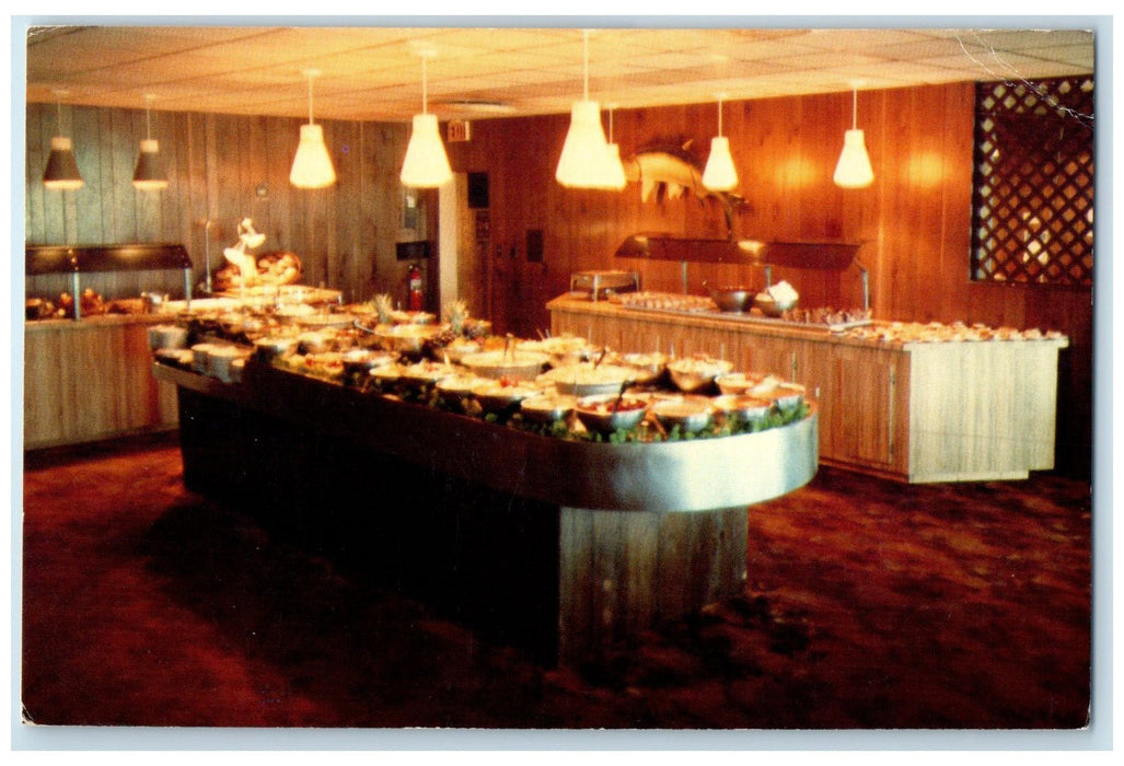 c1960's The Coral Grill Restaurant Interior Scene Islamorada Florida FL Postcard