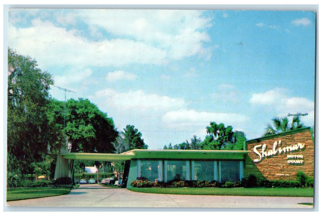 1961 Shalimar Motor Court Hotel & Restaurant Silver Springs Florida Postcard