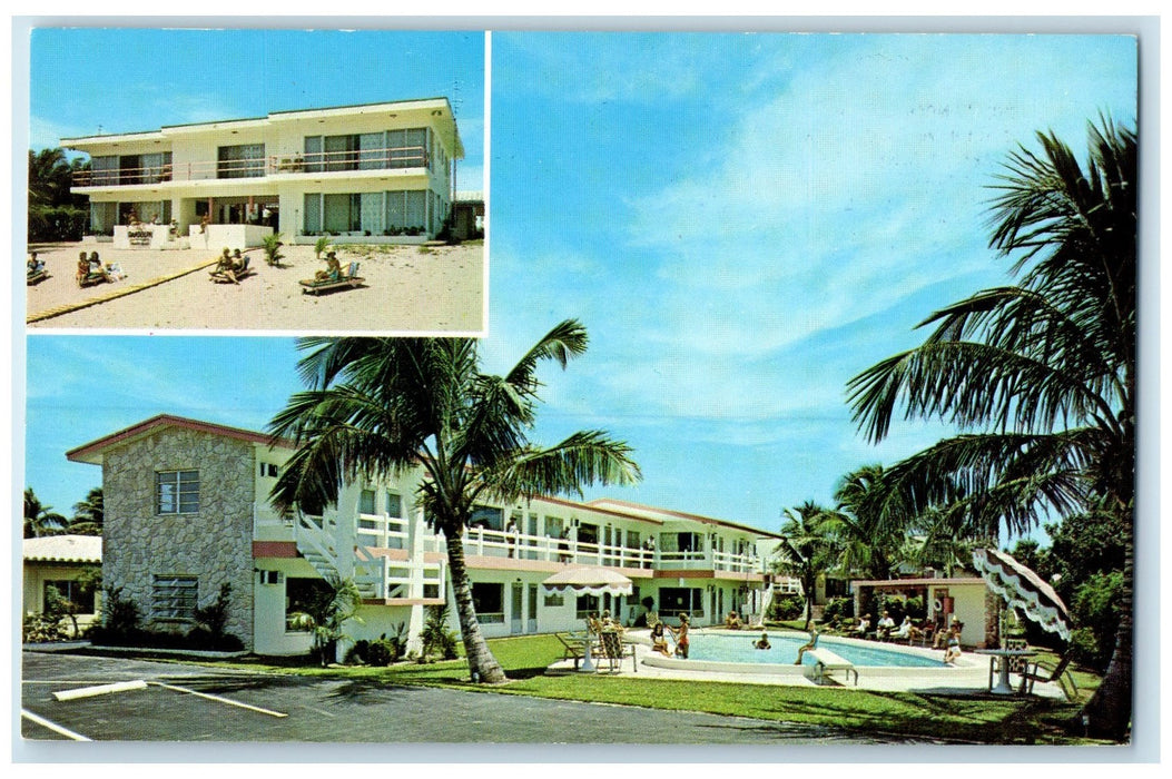 1950's The Randolph Multiview Hillsboro Beach Pompano Beach Florida Postcard