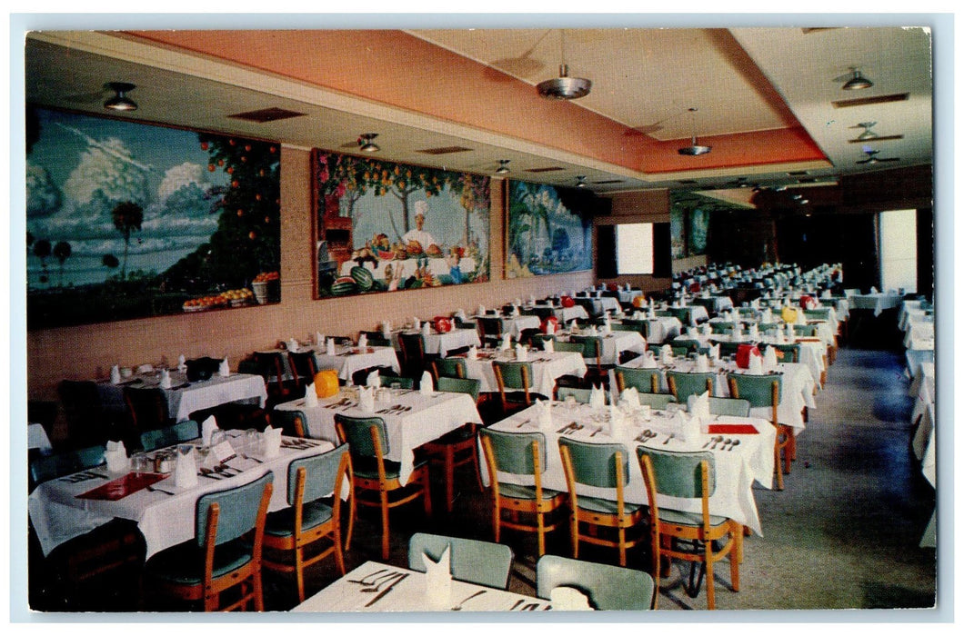 c1960s Famous Restaurant And Cocktail Interior Lake Worth Florida FL Postcard