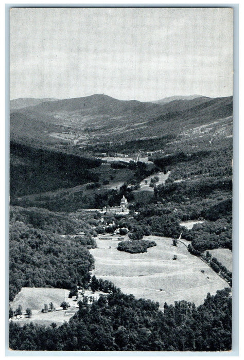 c1960s Aerial View Homestead Alleghany Mountain Hot Springs Virginia VA Postcard