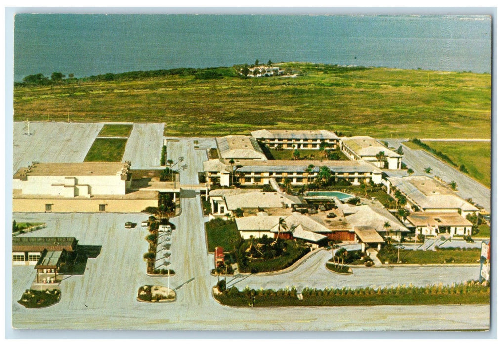 c1950's Aerial View Freedom Center Resort Motel Cape Canaveral Florida Postcard