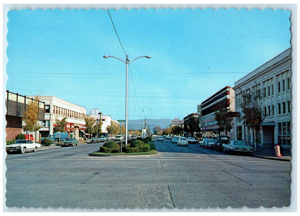 c1960's America's Most Famous Planned City Longview Washington WA Cars Postcard