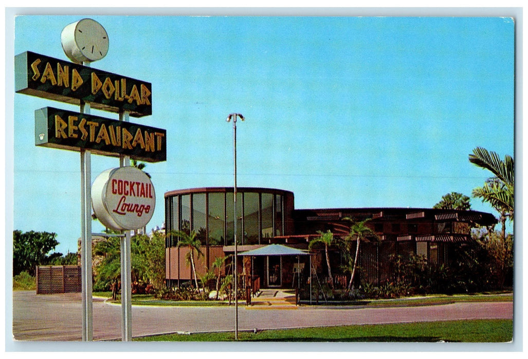 c1960s Sand Dollar Restaurant Cocktail Lounge St. Petersburg Florida FL Postcard