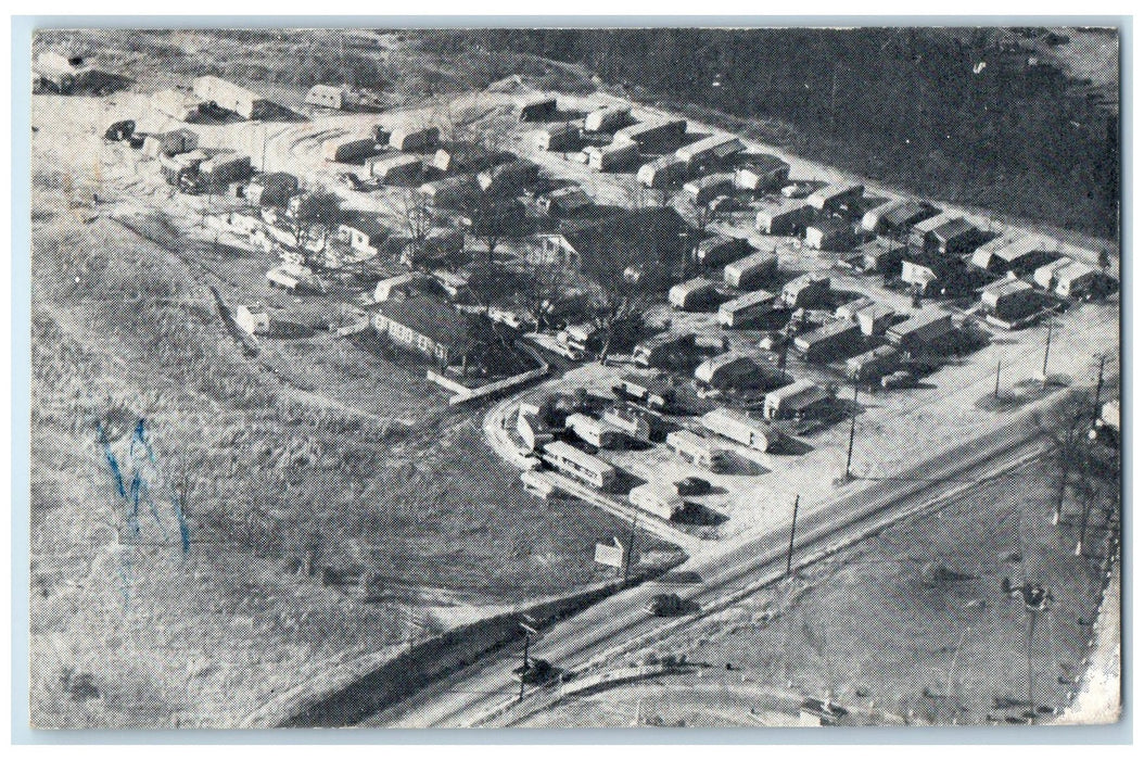 c1960's Aerial View Of Meredith Trailer Court Macon Georgia GA Unposted Postcard