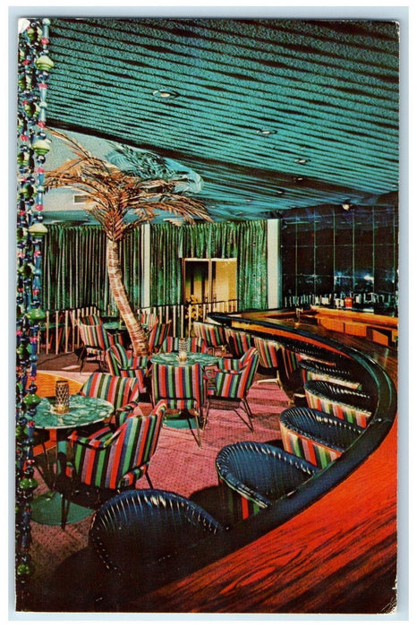 1974 The Purple Tree Motel Interior Bar Scene Tampa Florida FL Posted Postcard