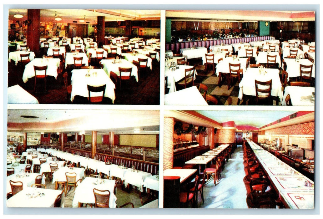 c1960s M & M Cafeteria Interior Chairs Tables Miami Florida FL Unposted Postcard