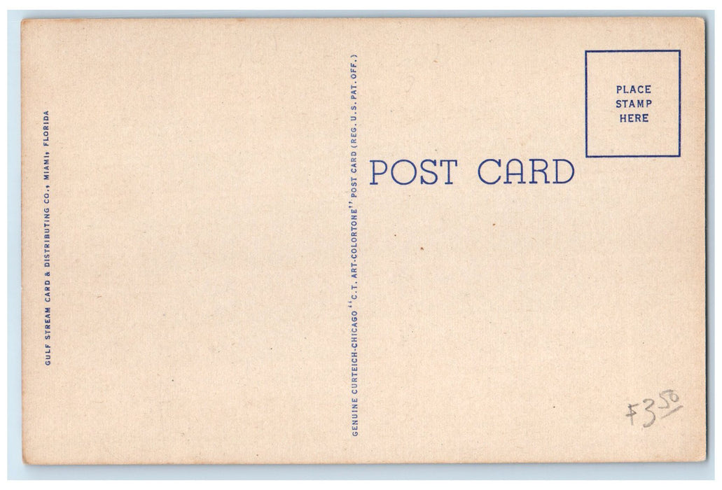 c1940's Lincoln Road Exclusive Shopping Center Miami Beach Florida FL Postcard