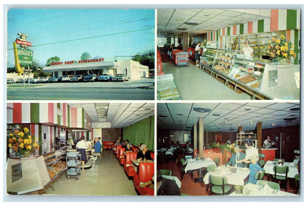 c1950's Roger Jr. Restaurant Multipleview Dining Daytona Beach Florida Postcard