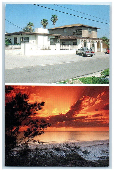 c1960s Gulf Sands Beach Condominiums Sunset Nokomis Florida FL Unposted Postcard