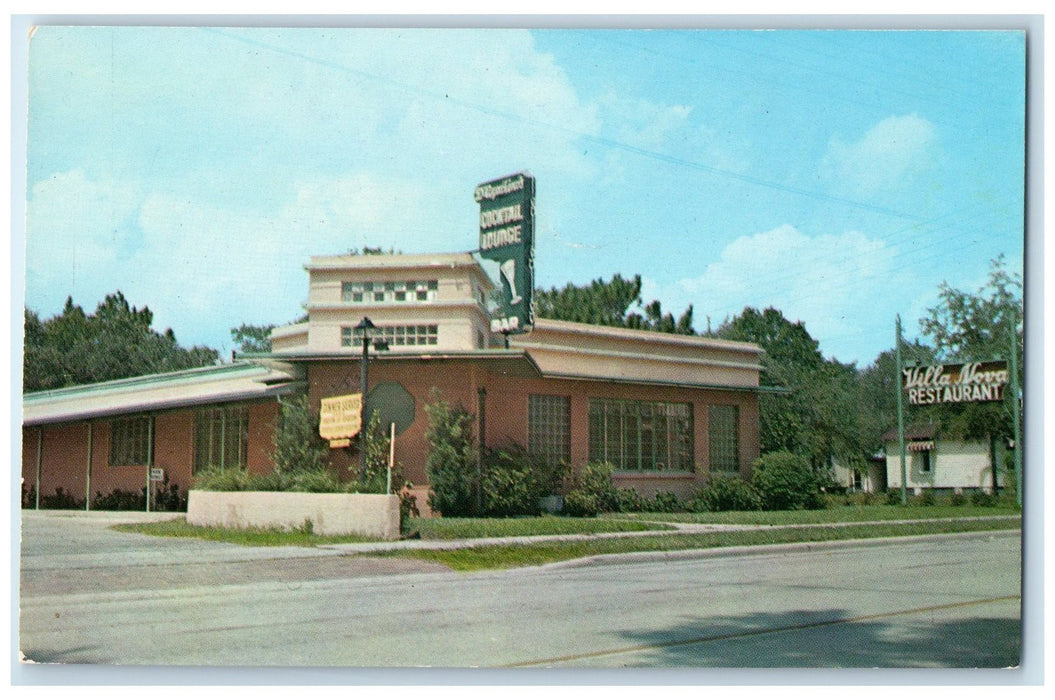 c1950 D'Agostinos Villa Nova Restaurant & Cocktail Winter Park Florida Postcard
