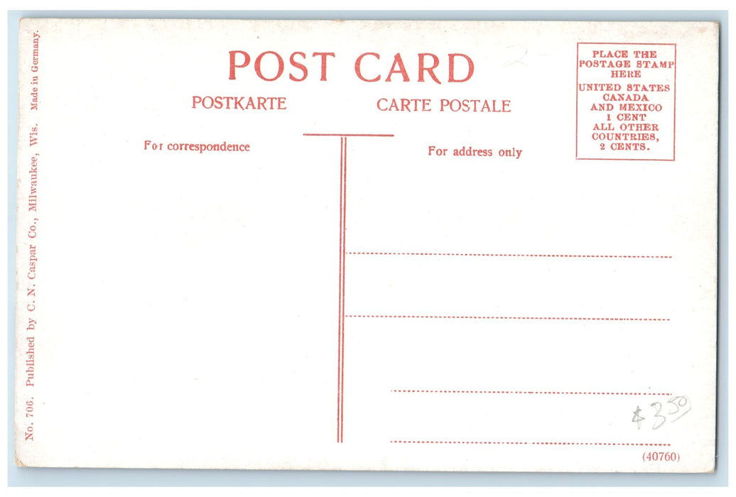 c1910s Public Service Building Electric Railway Milwaukee Wisconsin WI Postcard