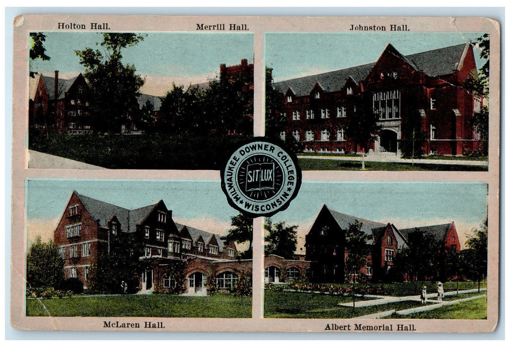c1910s Milwaukee Downer College Holton Merrill Milwaukee Wisconsin WI Postcard