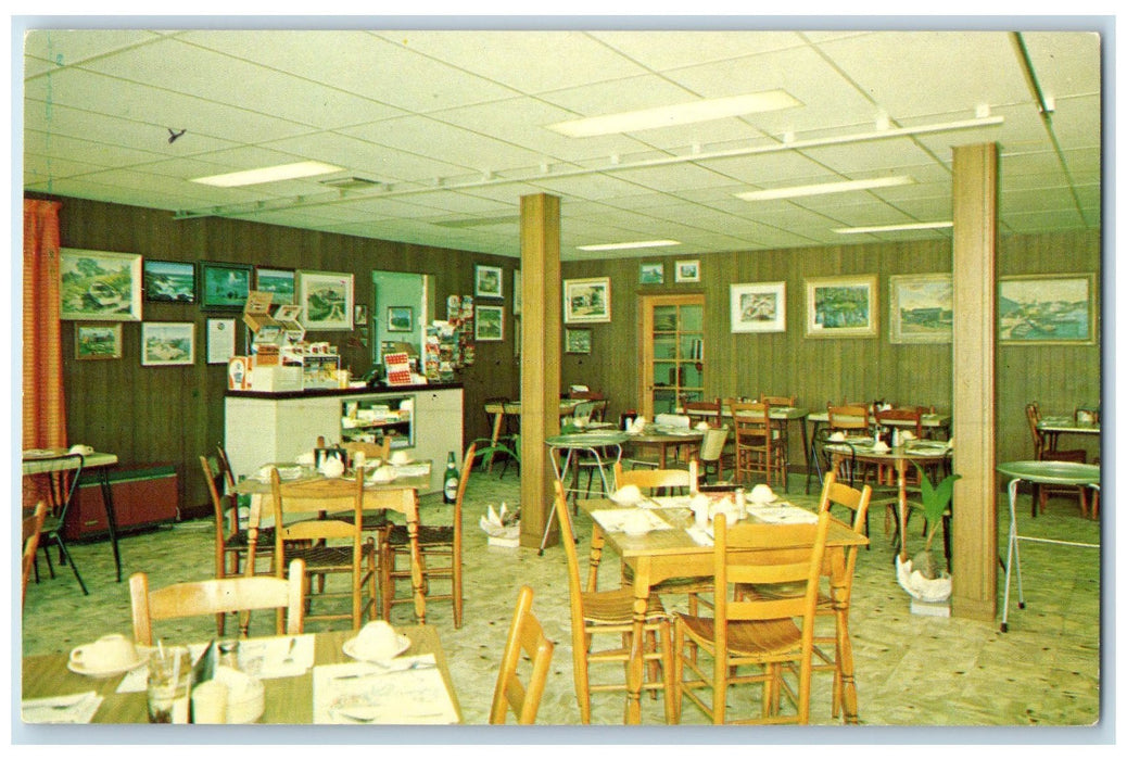 c1950 Marco Lodge Dining Room Restaurant Goodland Marco Island Florida Postcard