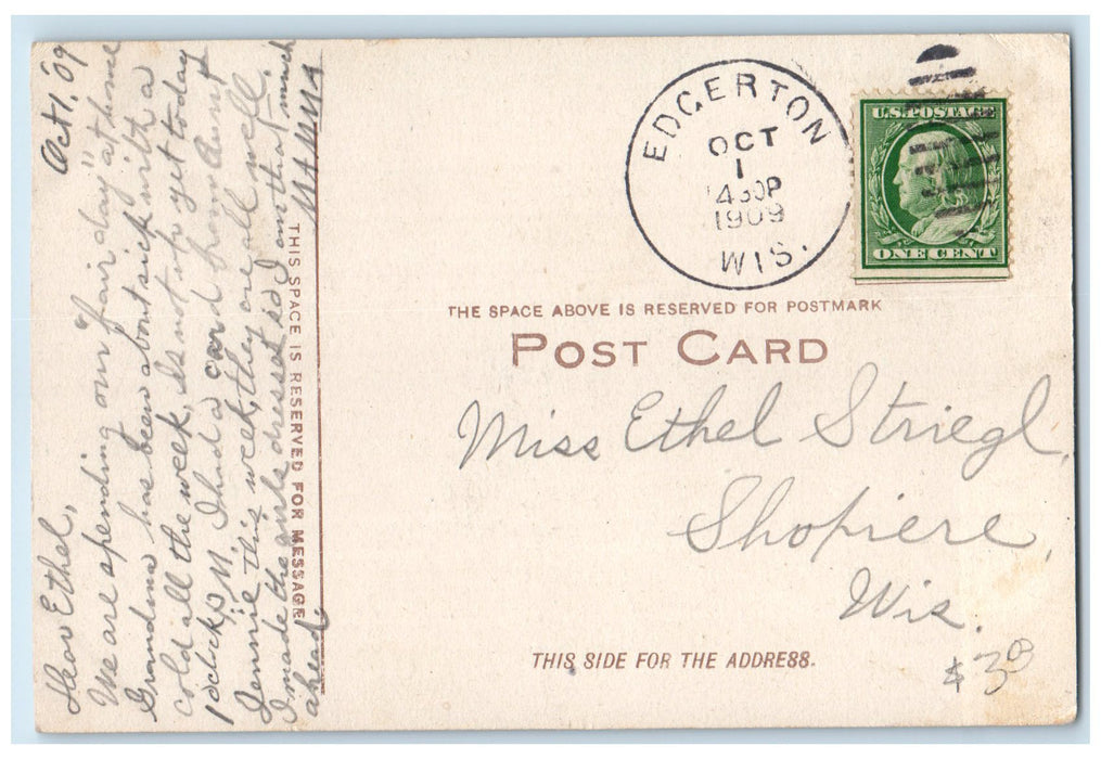 1909 Mason & East Water Streets Building People Milwaukee Wisconsin WI Postcard