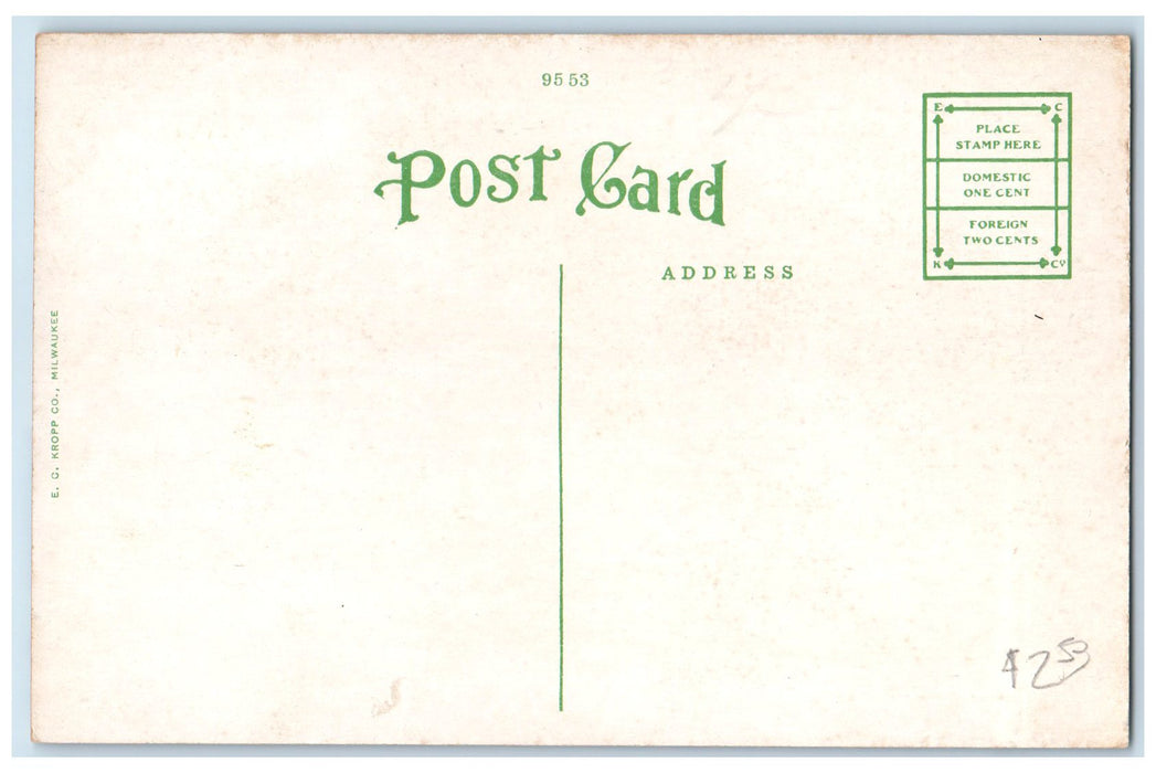 c1910's Hotel Leatherock Exterior Cherryvale Roadside Kansas KS Trees Postcard