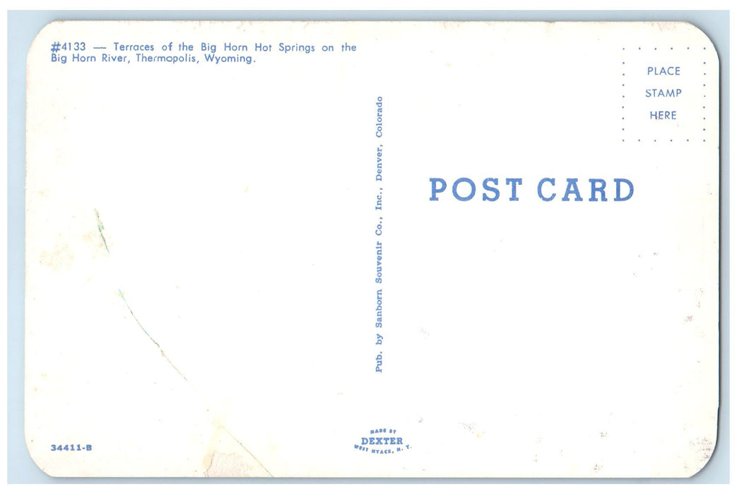 c1960's Terraces Of The Big Horn Hot Springs Thermopolis Wyoming WY Postcard