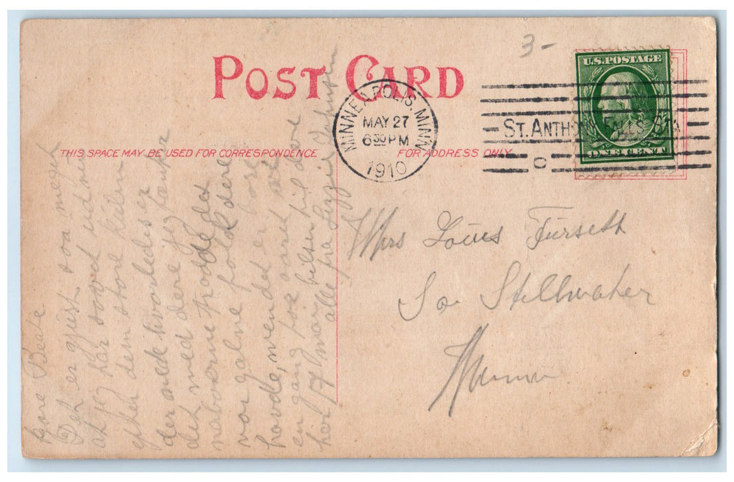 1910 Minneapolis School Of Music Oratory Art Minneapolis Minnesota MN Postcard