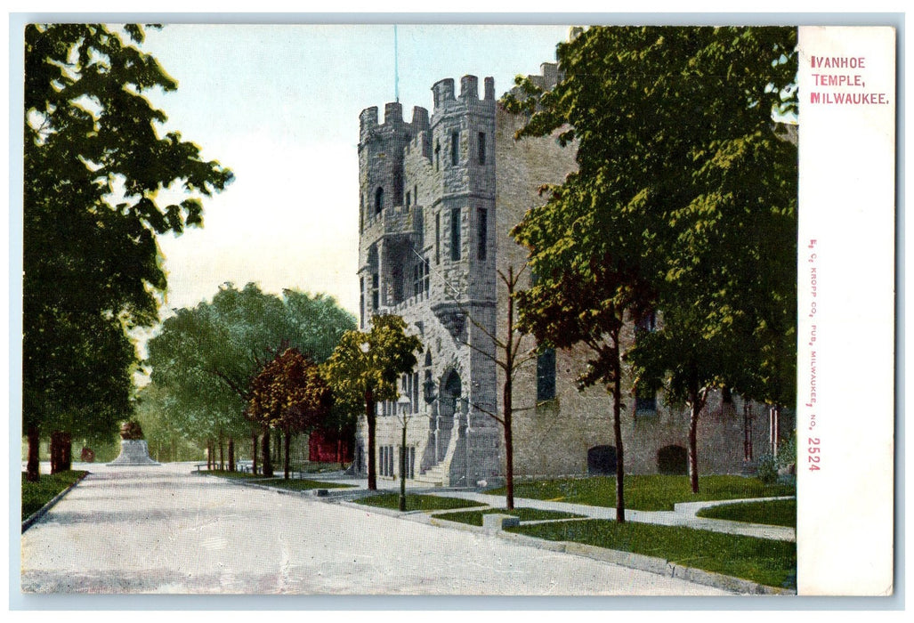 1908 City Hall & Pabst Bldg. Bridge Boating View Milwaukee Wisconsin WI Postcard