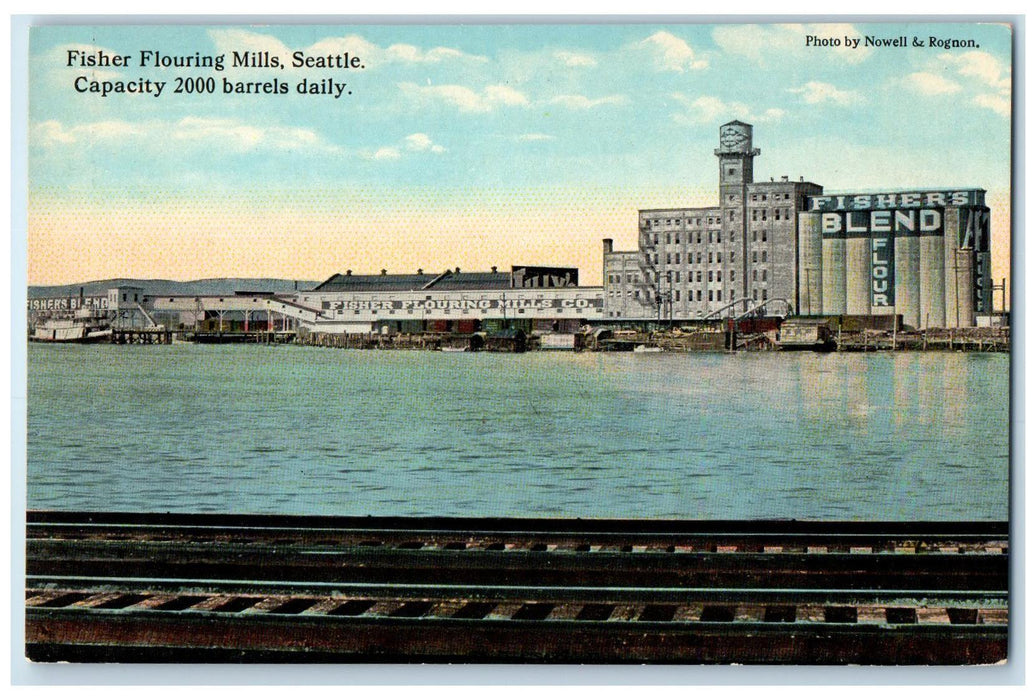 c1910's Fisher Flouring Mills Railway Seattle Washington WA Unposted Postcard