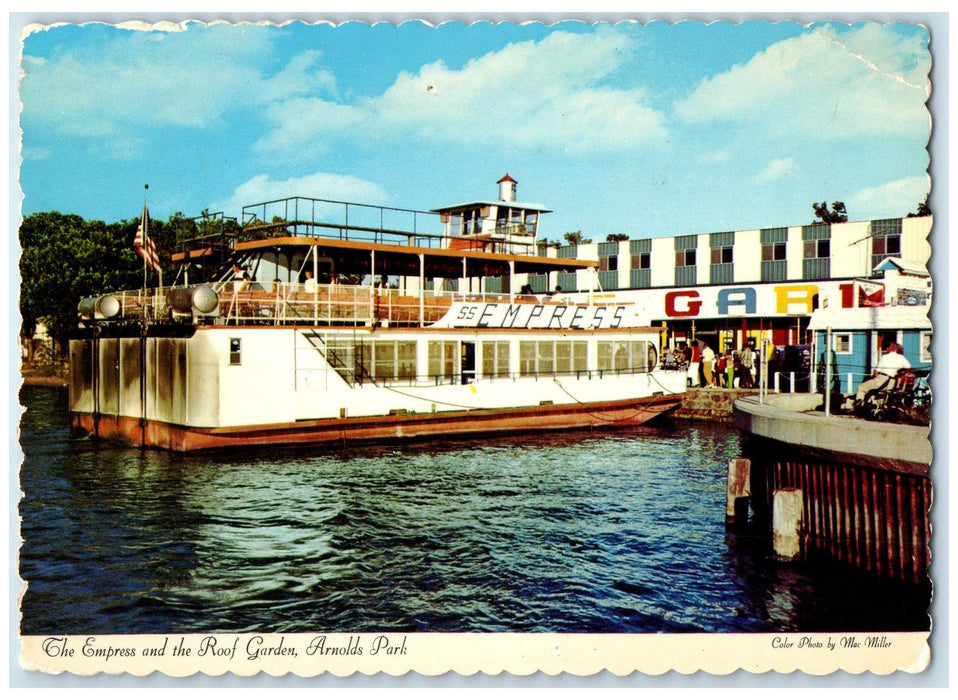 c1960's The Empress And The Roof Garden Arnolds Park Iowa IA Unposted Postcard