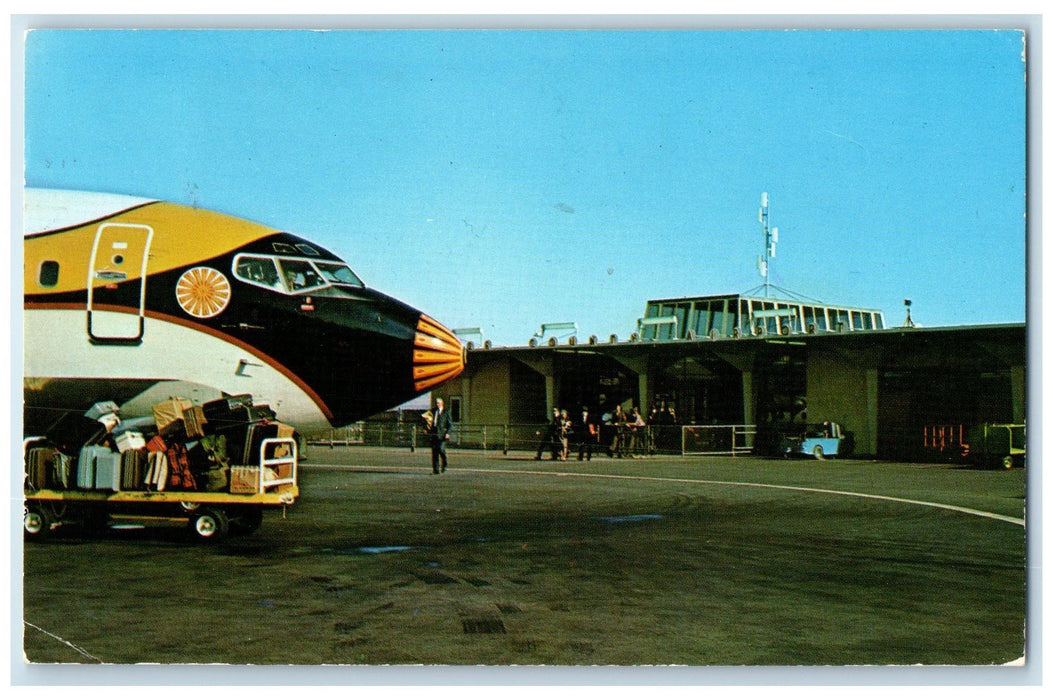1972 Greetings Orange County Airport Orange County California CA Posted Postcard
