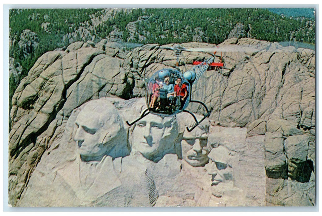 c1960's Ride The Whirley Bird Rushmore Helicopter Keystone South Dakota Postcard