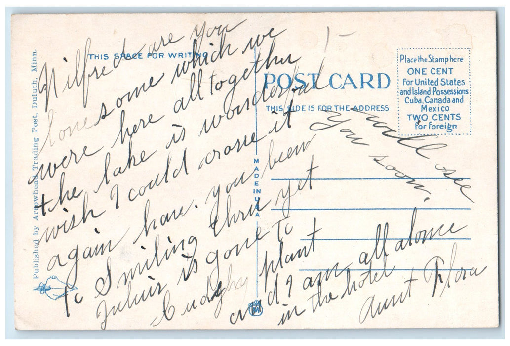 c1940's One Of Duluth's Beautiful Homes Exterior Duluth Minnesota MN Postcard