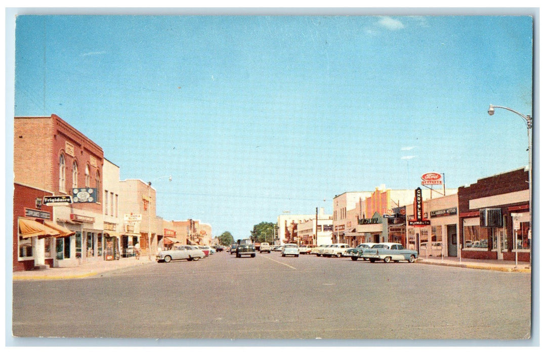 c1950's The Heart Of Wheat & Cattle County Classic Cars Colby Kansas KS Postcard