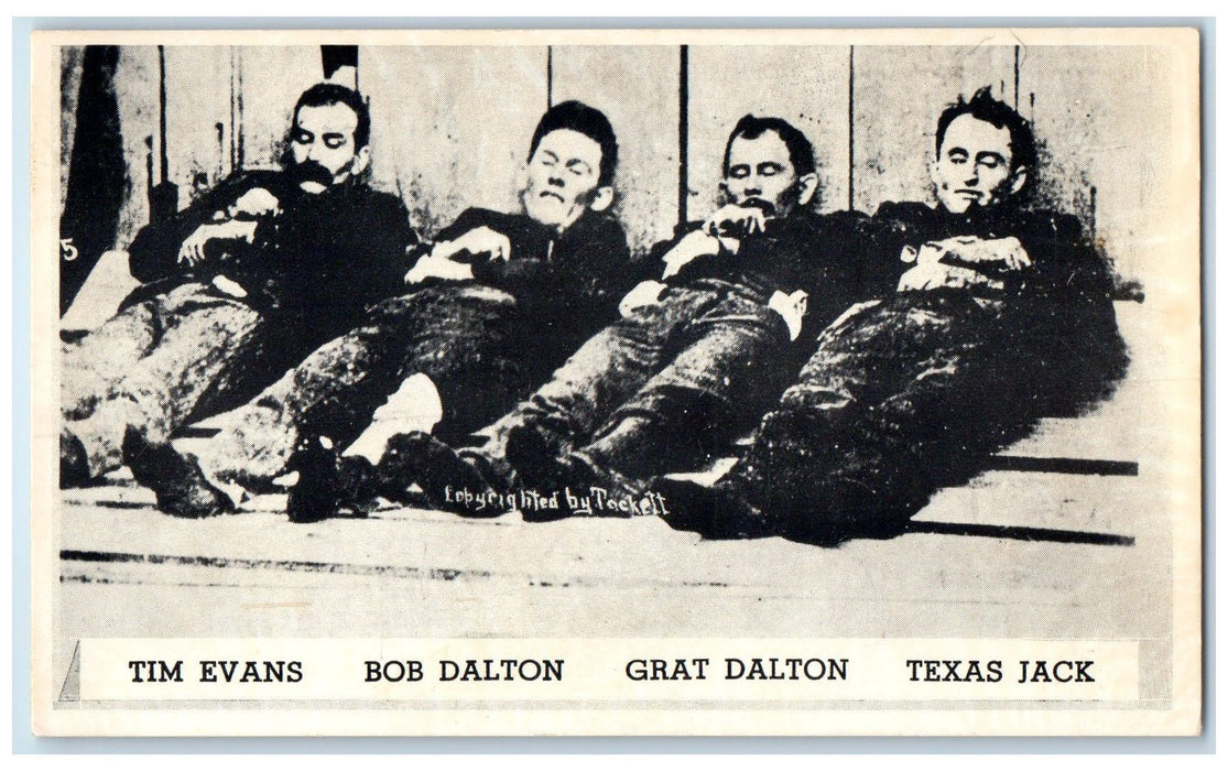 c1920 Members Of Infamous Dalton Gang Death Robbery Coffeyville Kansas Postcard