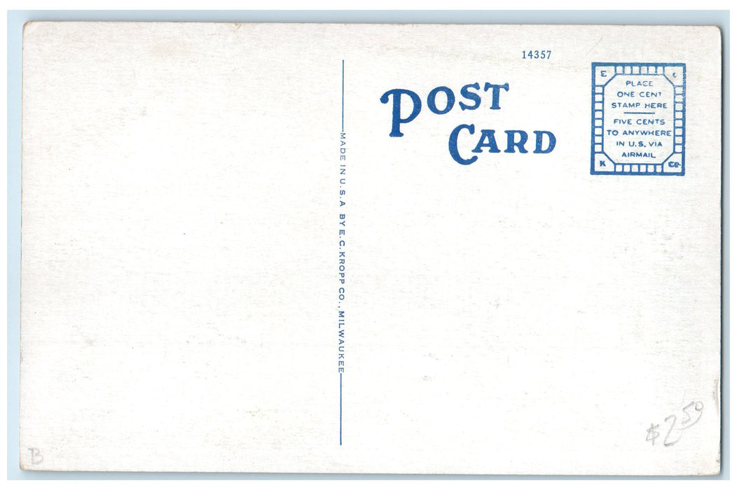 c1920 Methodist Episcopal Church Classic Car Road Coffeyville Kansas KS Postcard