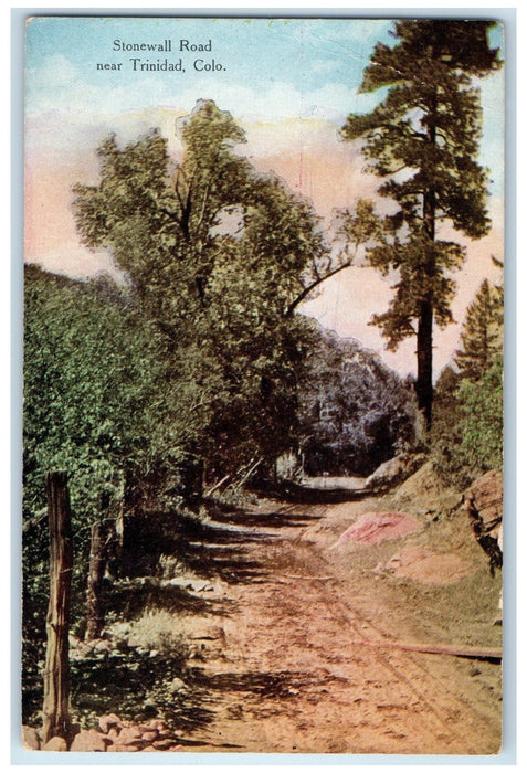 c1910s Scenic View Of Stonewall Road Near Trinidad Colorado CO Unposted Postcard