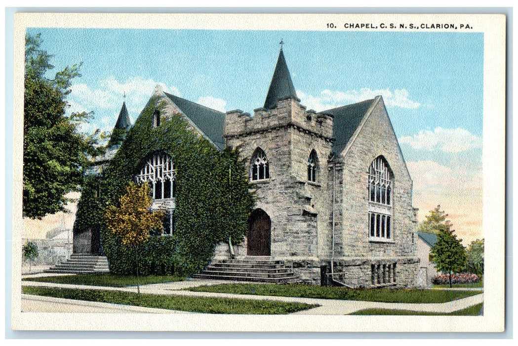 c1940's Chapel And Science Normal School Exterior Clarion Pennsylvania Postcard