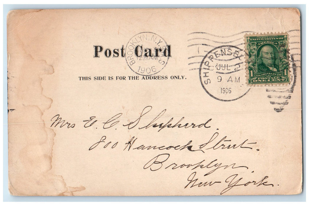 1906 CVS Normal School Exterior Shippensburg Pennsylvania PA Posted Postcard