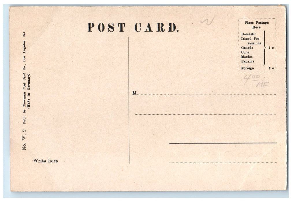 c1910 Chemistry Bldg. University Of California San Francisco California Postcard
