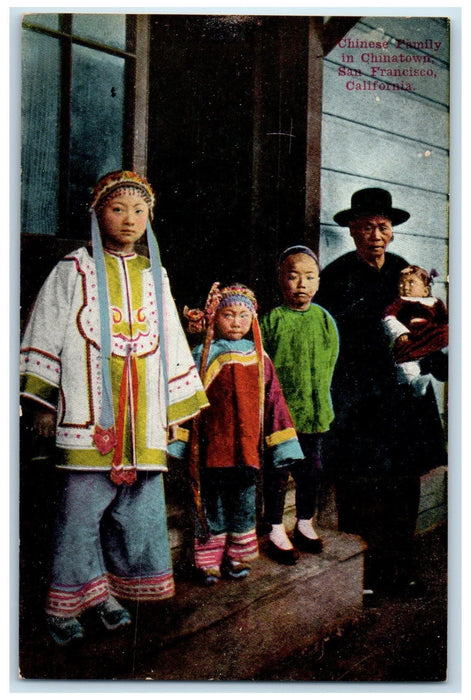 c1910s Chinese Family In Chinatown San Francisco California CA Unposted Postcard