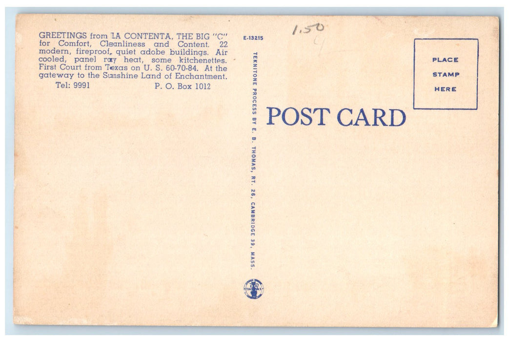 c1940s La Contenta Courts And Lodge Exterior Clovis New Mexico NM Trees Postcard