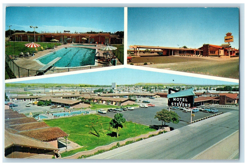 c1960's Motel Stevens Restaurant And Lounge Carlsbad New Mexico NM Cars Postcard